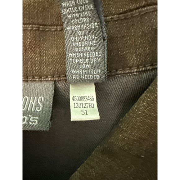 Chicos Additions Brown Button-Front Military-Style Jacket Size 3 Cotton Blend - Picture 5 of 10